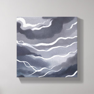 Toile Cieux orageux   Aquarelle sombre
