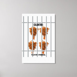 Toile Cilantro : Criminel de saveur - Drôle anti-Cilantr