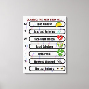 Toile Cilantro - La semaine de Hell Funny Anti-Cilantro