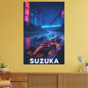 Toile Circuit de Suzuka Grand Prix F1 du Japon 2024 Figu