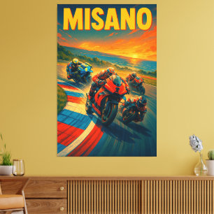 Toile Circuit mondial de Misano Marco Simoncelli MotoGP