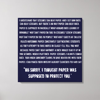 Toile Ciseaux de papier rocheux