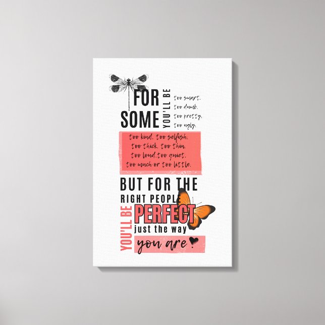 Toile Citation d'amitié amour et acceptation incondition (Recto)