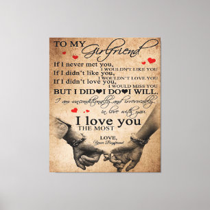Toile Citation d'amour pour amie Don de devis amusants