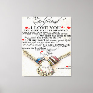 Toile Citation d'amour pour amie Meilleur Cadeau Pour