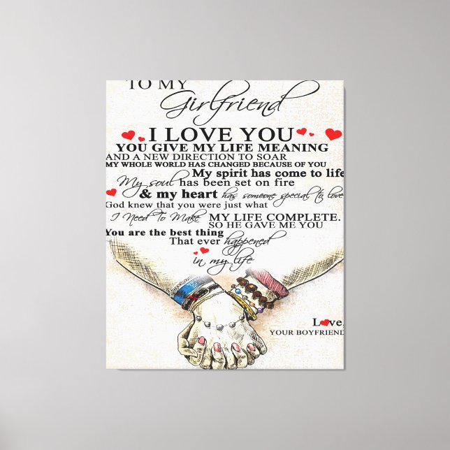 Toile Citation d'amour pour amie | Meilleur Cadeau Pour  (Recto)
