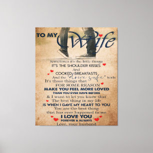 Toile Citation D'Amour Pour Femme, Anniversaire De La Fe