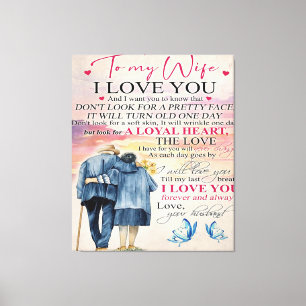 Toile Citation D'Amour Pour La Femme   Bel cadeau