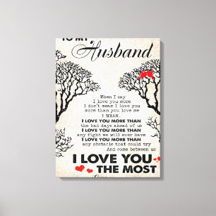 Toile Citation D'Amour Pour L'Idée Cadeau Du Mari, Anniv