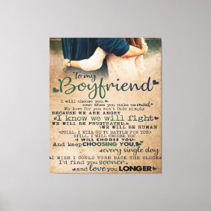 Toile Citation d'amour pour petit ami   Cadeau tendance