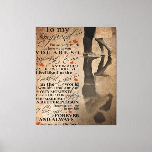 Toile Citation d'amour pour petit ami   Drôle cadeau pou