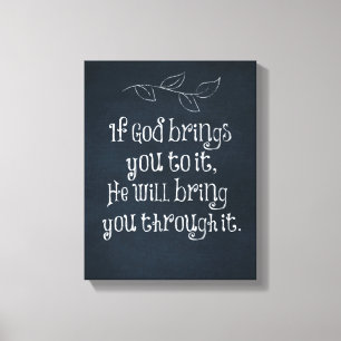 Toile Citation de Christian : Si Dieu vous y amène