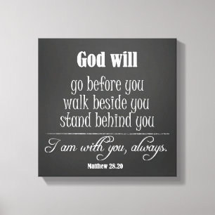 Toile Citation de Dieu Inspirationnel ; Aller, Marcher e