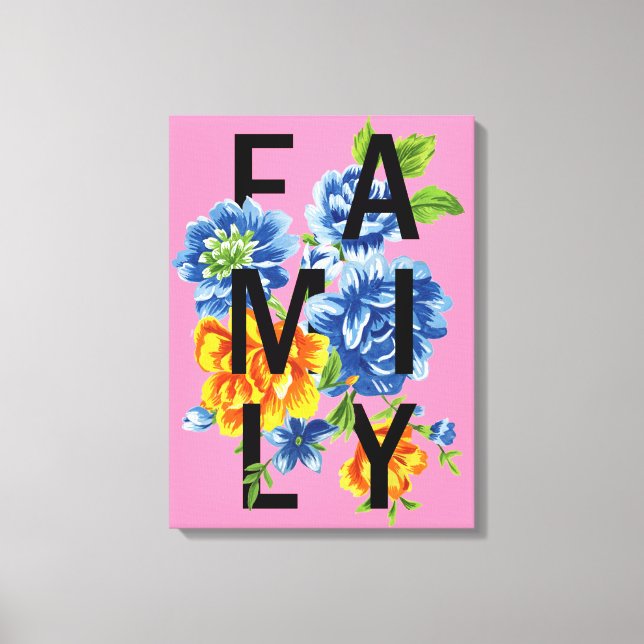Toile Citation de famille florale (Recto)