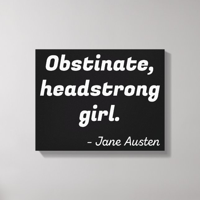 Toile Citation de fierté et de préjudice II (Recto)