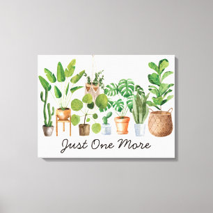 Toile Citation de jardinage à l'aquarelle pour plante d'