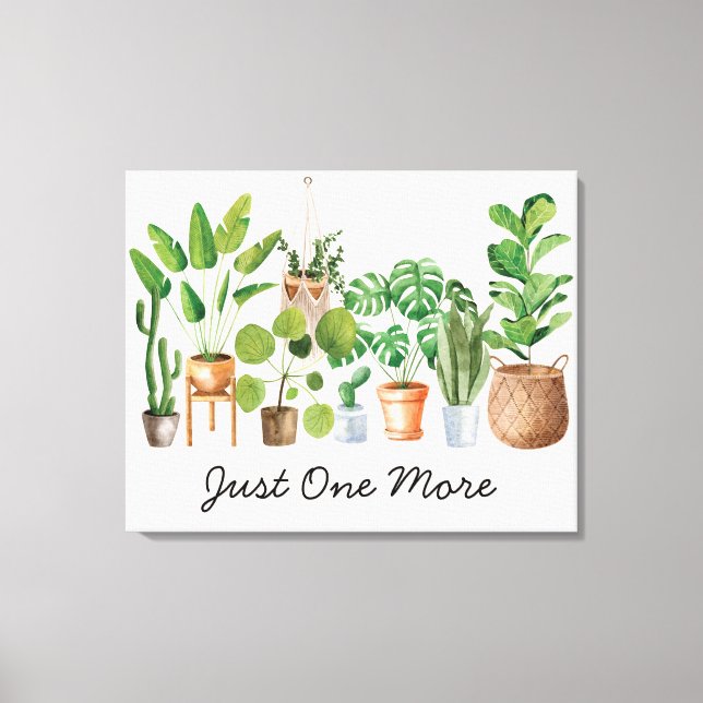 Toile Citation de jardinage de l'aquarelle ménagère (Recto)