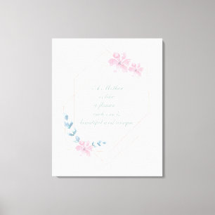 Toile Citation de la belle mère géométrique florale