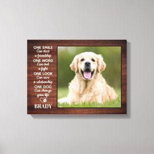 Toile Citation de l'amant de chien rustique Photo de chi