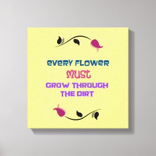 Toile Citation de typographie inspirante avec dessin de 