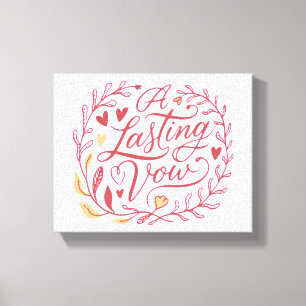 Toile Citation de vœux d'amour durable pour la Saint-Val