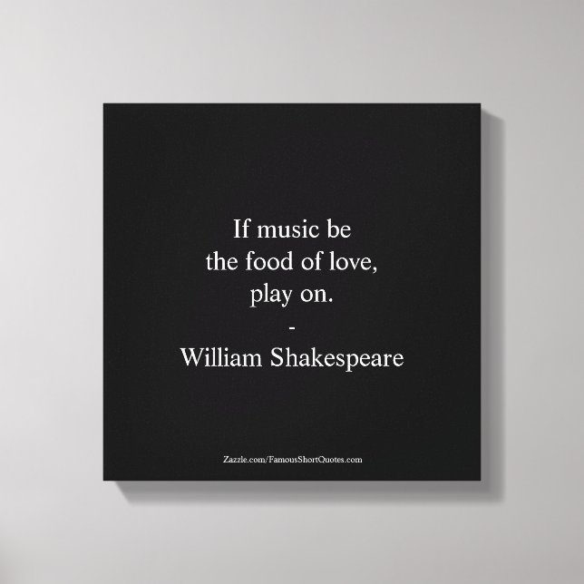 Toile Citation de William Shakespeare - Amour (Recto)