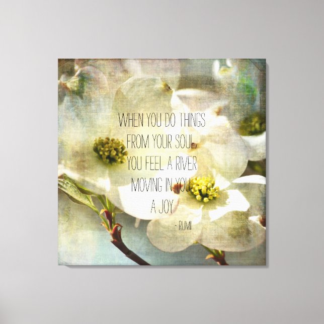 Toile Citation en bois de chien blanc Rumi (Recto)