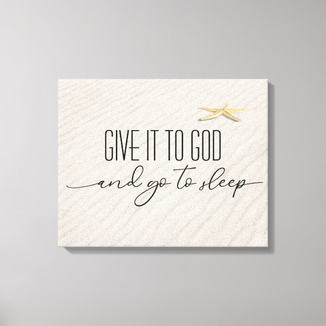 Toile Citation Inspirante Sur Le Sable De Plage (Recto)