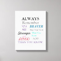 Citation Inspiration Wall Art Brave