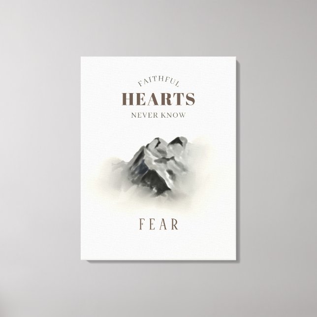 Toile Citation Inspirationnelle Fidèle Aquarelle Montagn (Recto)