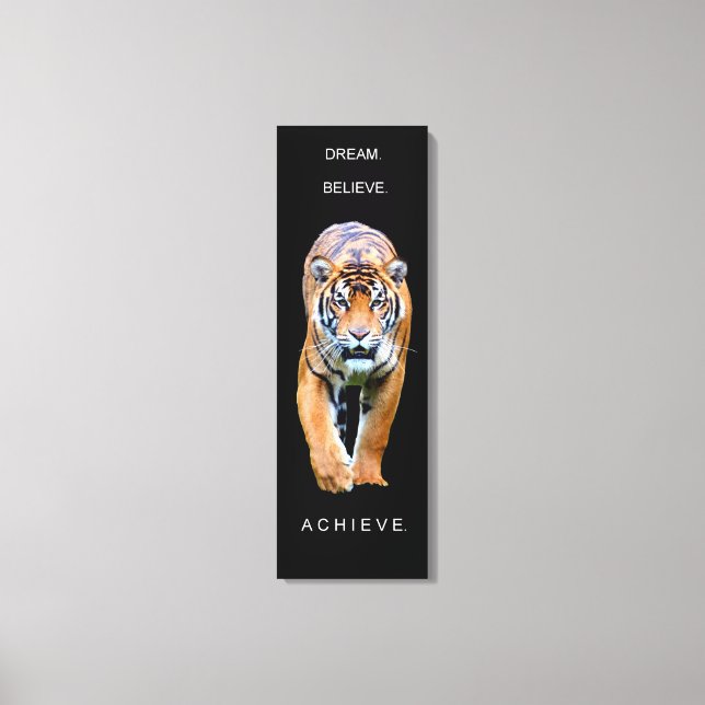 Toile citation motivante de tiger (Recto)