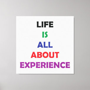 Toile Citation Motivante sur l'Expérience de la Vie