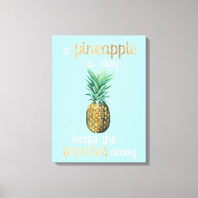 Toile Citation sur la vie de l'ananas (Recto)