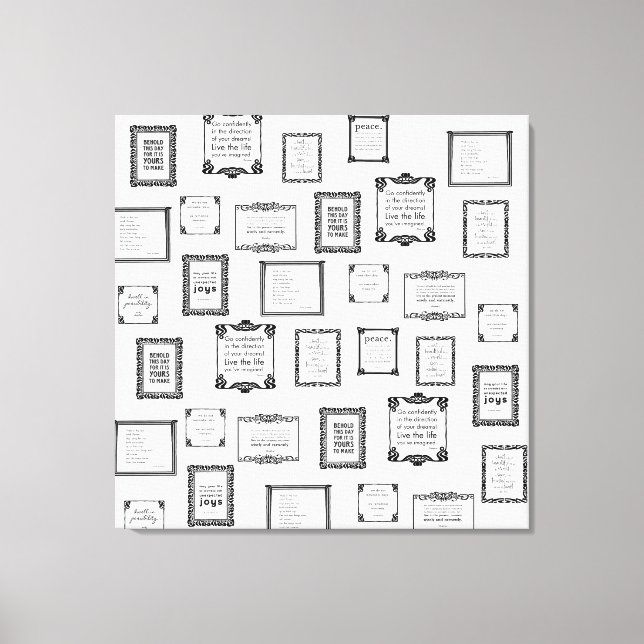 Toile Citations modernes géométriques Abstraites quotidi (Recto)