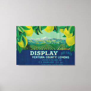 Toile Citron LabelVentura, CA d'affichage