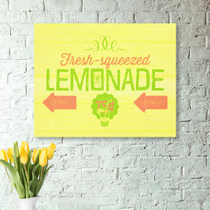 Toile Citronade fraîche taillée