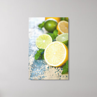 Toile Citrons Et Limons À La Menthe Frais