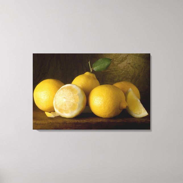 Toile citrons sur bois (Recto)