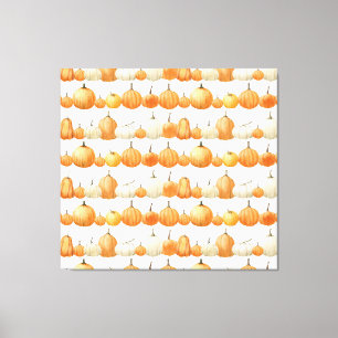 Toile Citrouille d'automne : Motif d'illustration aquare