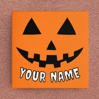 Citrouille orange personnalisée Halloween Votre no