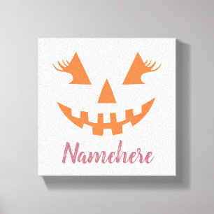 Toile Citrouille personnalisée Jack O Lantern pour fille