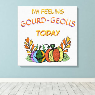 Toile Citrouilles d'automne gourdes