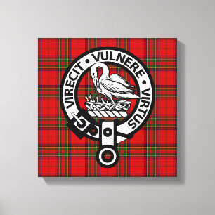 Toile Clan écossais Stuart Tartan et Crest