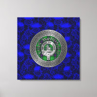 Clan MacDonald Crest & Tartan Knot sur chardon