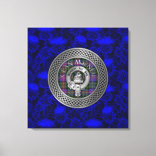 Toile Clan MacNeil Crest & Tartan Knot sur le chardon