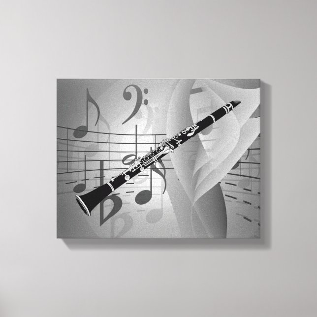 Toile Clarinet aux accents musicaux (Recto)