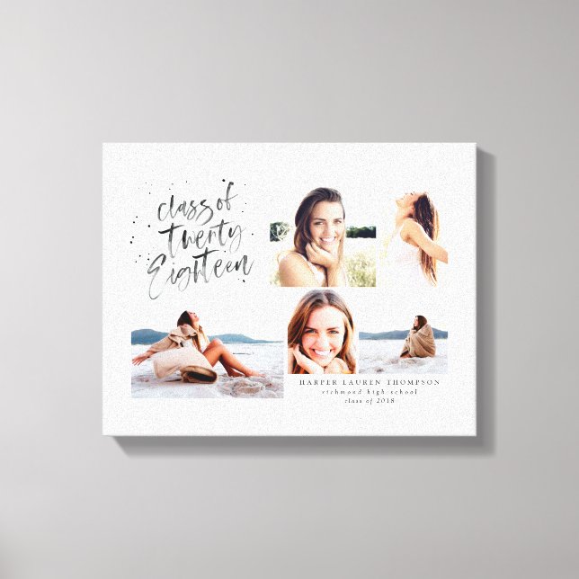 Toile classe de 2018 diplôme multi photo canvas (Recto)