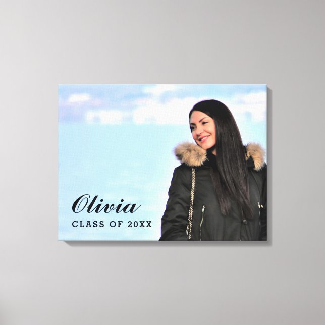Toile Classe de 2025 Graduate Custom Photo Graduation (Recto)