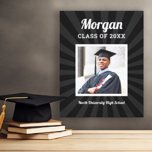 Toile Classe noire personnalisée de 2025 Graduation Phot