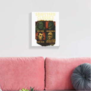 Toile Classiques de cimetière Affiche de monstre d'horre